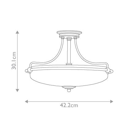 Elstead - Полилей за повърхностен монтаж GRIFFIN 3xE27/100W/230V бронзов