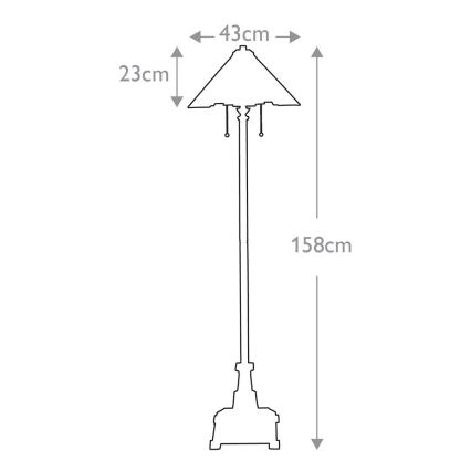 Elstead QZ-INGLENOOK-FL - Лампион INGLENOOK 2xE27/60W/230V