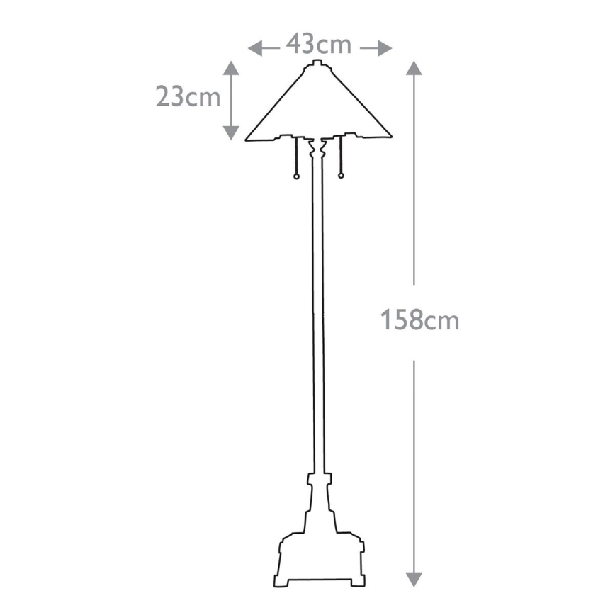 Elstead QZ-INGLENOOK-FL - Лампион INGLENOOK 2xE27/60W/230V