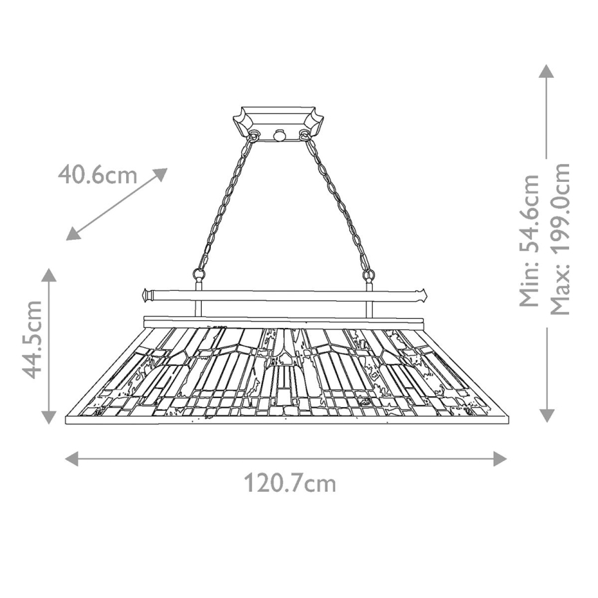 Elstead QZ-INGLENOOK-ISLE - Висящ полилей INGLENOOK 3xE27/100W/230V