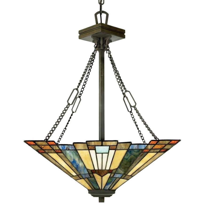 Elstead QZ-INGLENOOK-P-B - Висящ полилей INGLENOOK 3xE27/100W/230V