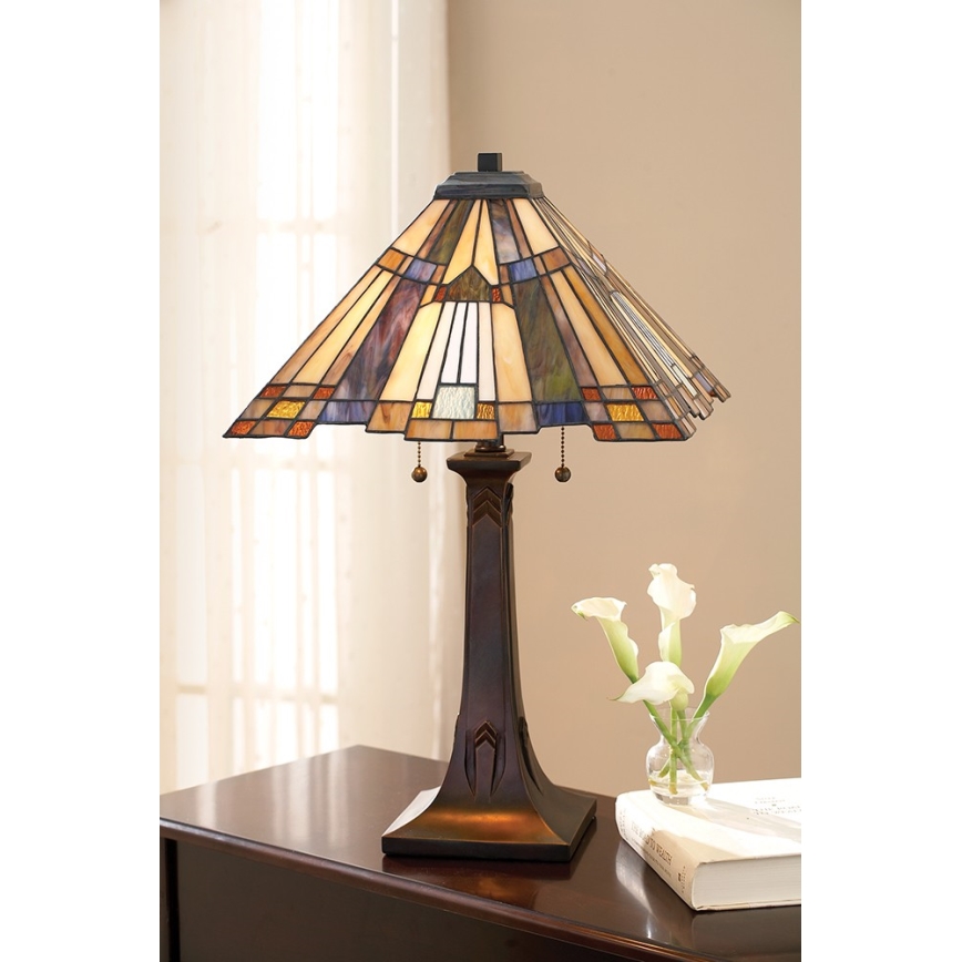Elstead QZ-INGLENOOK-TL - Настолна лампа INGLENOOK 2xE27/60W/230V