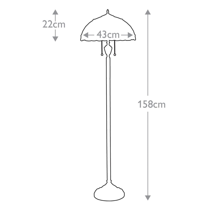 Elstead - Подова лампа в стил Tiffany LARISSA 2xE27/100W/230V