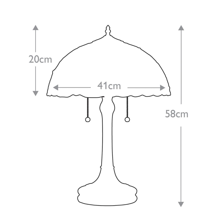 Elstead - Настолна лампа Tiffany LARISSA 2xE27/60W/230V