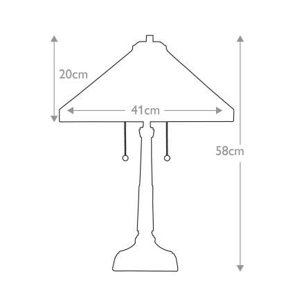 Elstead QZ-STEPHEN-TL - Настолна лампа STEPHEN 2xE27/60W/230V