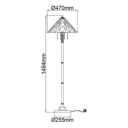 Elstead QZ-VICTORY-FL - Лампион VICTORY 2xE27/60W/230V