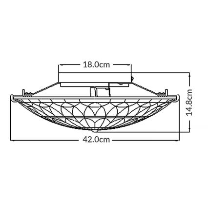 Elstead - Таванно осветително тяло Tiffany WEST 2xE27/75W/230V