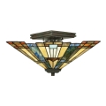 Elstead - Таванно осветително тяло Tiffany INGLENOOK 2xE27/60W/230V