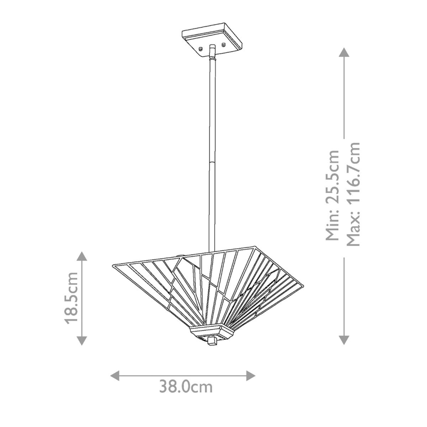 Elstead - Висящ полилей ALDERLEY 2xE27/60W/230V
