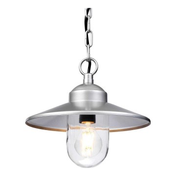 Elstead - Външен полилей на верига KLAMPENBORG 1xE27/60W/230V IP44 матов хром