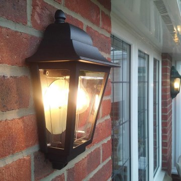 Elstead - Външно стенно осветително тяло DECO LANE 1xE27/60W/230V IP44 черно