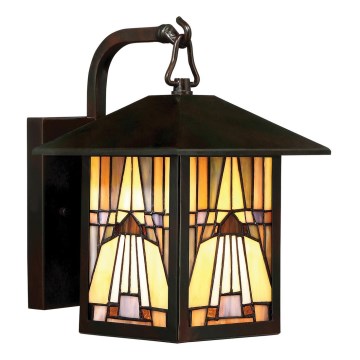 Elstead - Външно стенно осветително тяло Tiffany INGLENOOK 1xE27/60W/230V IP44