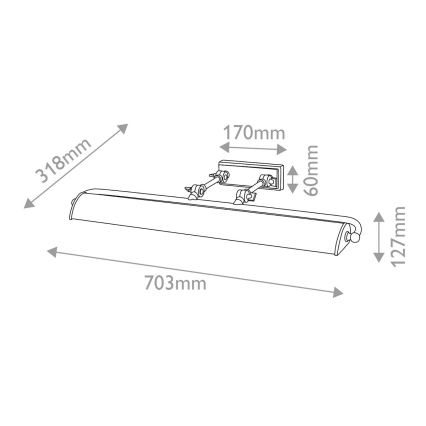 Elstead - Осветително тяло за картини WINCHFIELD 4xE14/40W/230V златно