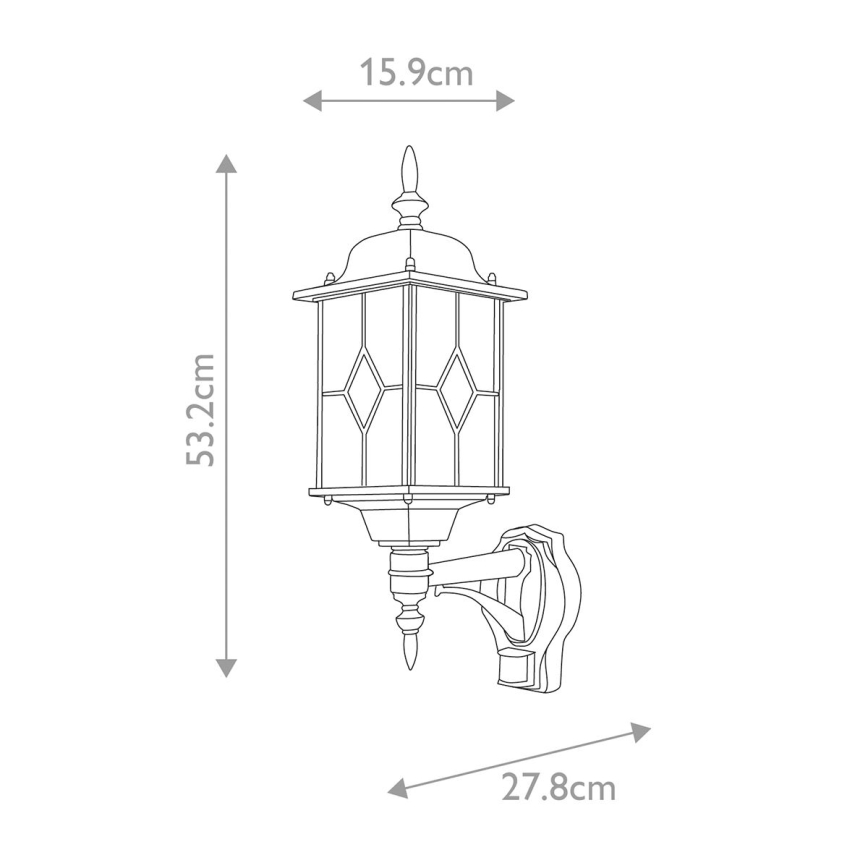 Elstead WX1-PIR - Екстериорен аплик със сензор WEXFORD 1xE27/100W/230V IP44