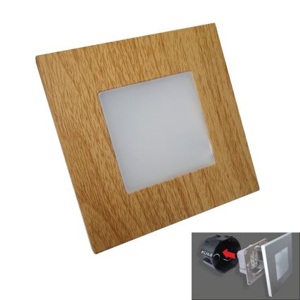 Emithor 48307 - LED Лампа за ориентация STEP LIGHT 16xLED/1W/230V