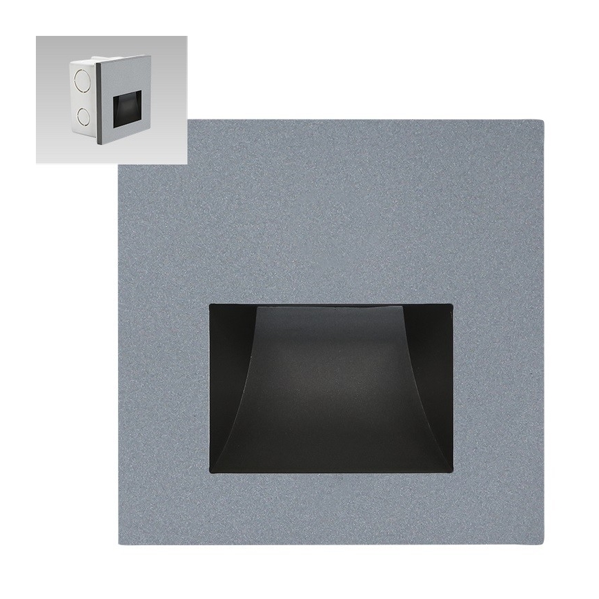 Emithor 70417 - LED Лампа за стълбище SUNNY LED/1W/230V 4000K сив