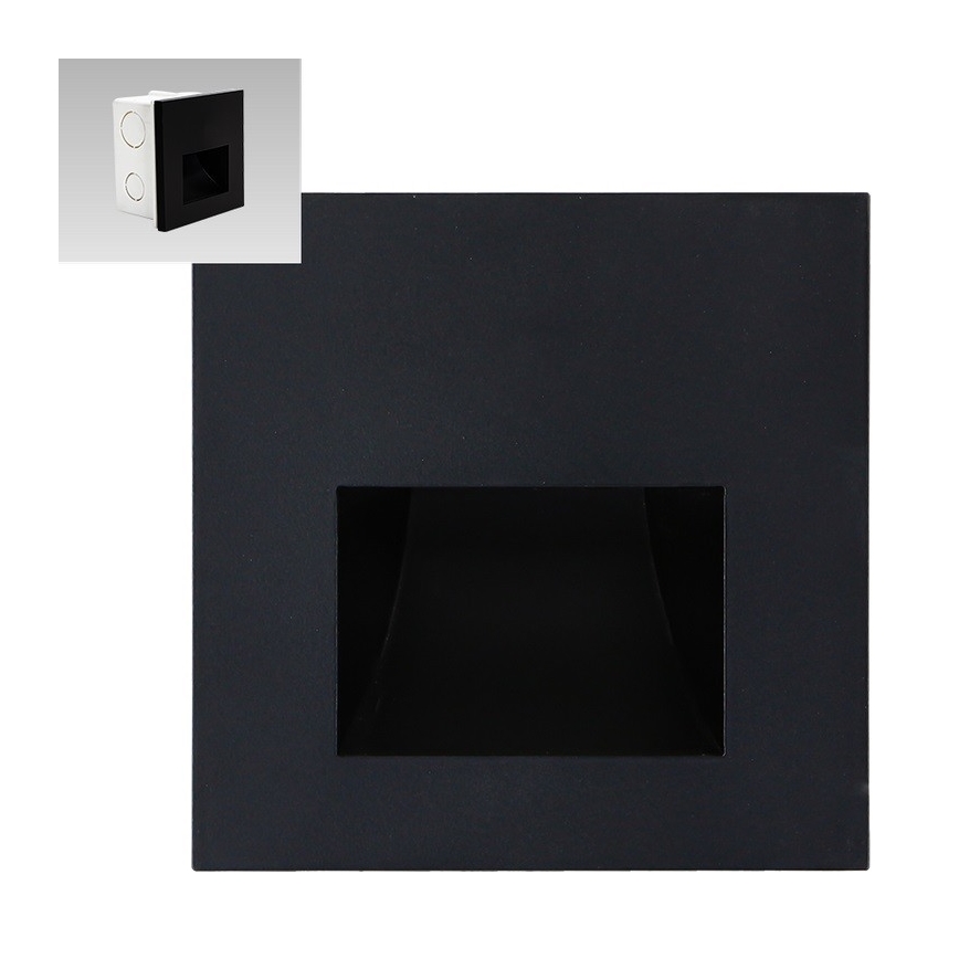Emithor 70419 - LED Лампа за стълбище SUNNY LED/1W/230V 4000K черен