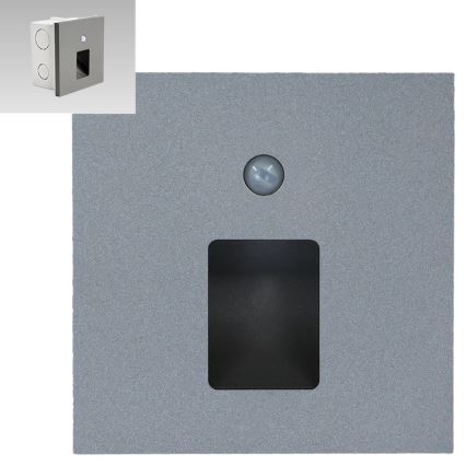 Emithor 70422 - LED Лампа за стълбище със сензор VIX LED/1W/230V 4000K сива