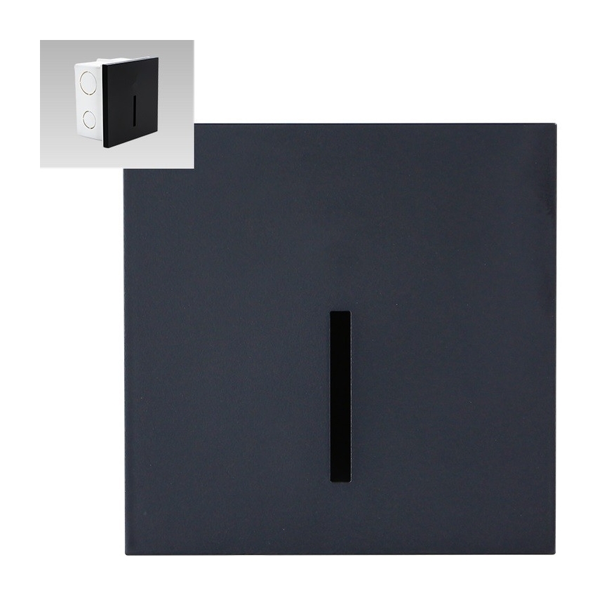 Emithor 70431 - LED Лампа за стълбище LINE LED/1W/230V 4000K черна