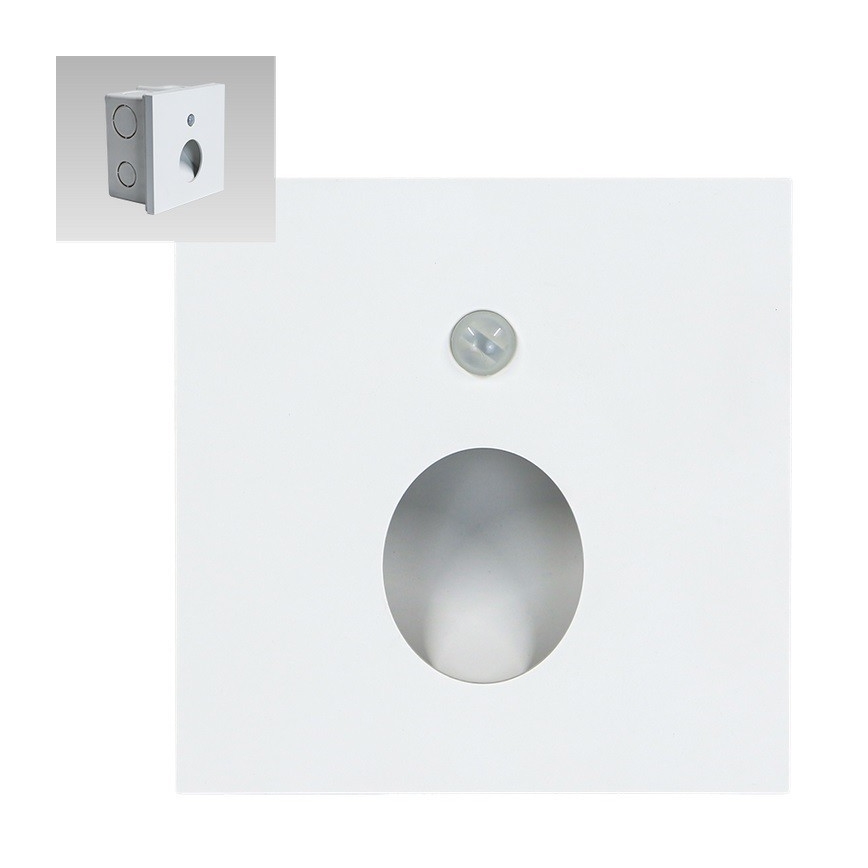 Emithor 70432 - LED осветително тяло за стълби с сензор OLIVE LED/1W/230V 4000K бяло