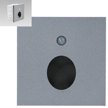 Emithor 70434 - LED осветително тяло за стълби с сензор OLIVE LED/1W/230V 4000K сиво