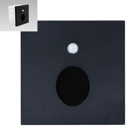 Emithor 70436 - LED Лампа за стълбище със сензор OLIVE LED/1W/230V 4000K черен