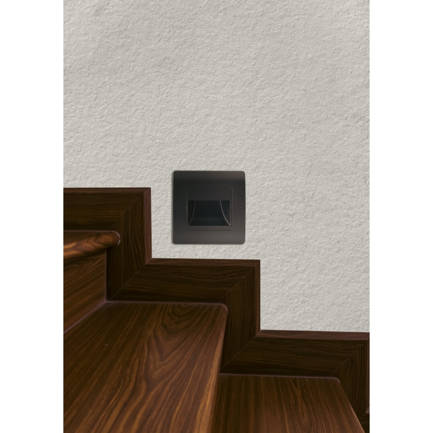 Emithor 70438 - LED осветително тяло за стълби STEP LIGHT LED/1W/230V 4000K черно