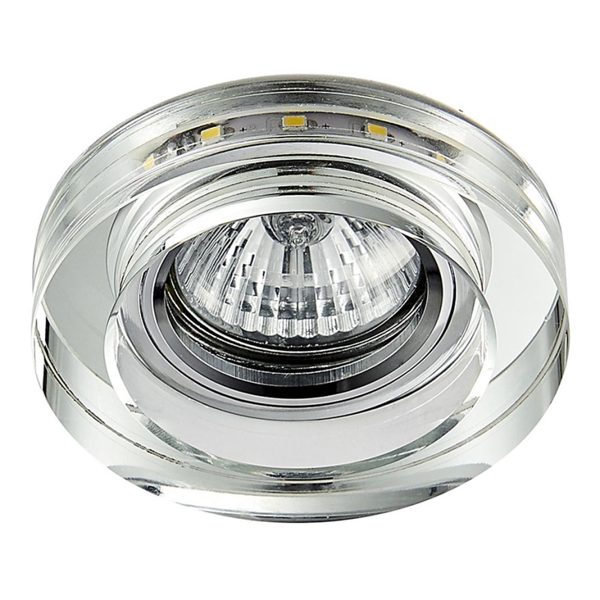 Emithor 71104 - LED вградено осветително тяло ELEGANT DOUBLE LIGHT GU10/50W + LED/3W ЛЕНТА