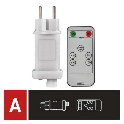 Източник на захранване за connection of Коледа лампи 230V IP44 + дистанционно управление