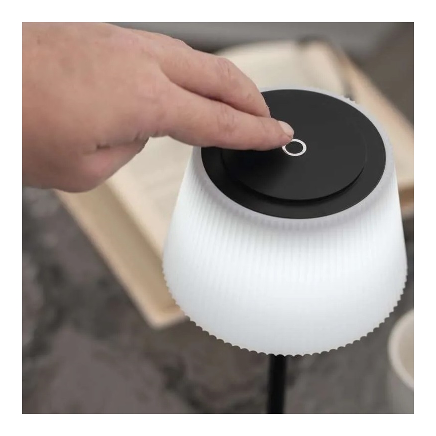LED Димируем rechargeable лампа KATIE LED/4W/10V 1800mAh IP44 CRI 90 черен