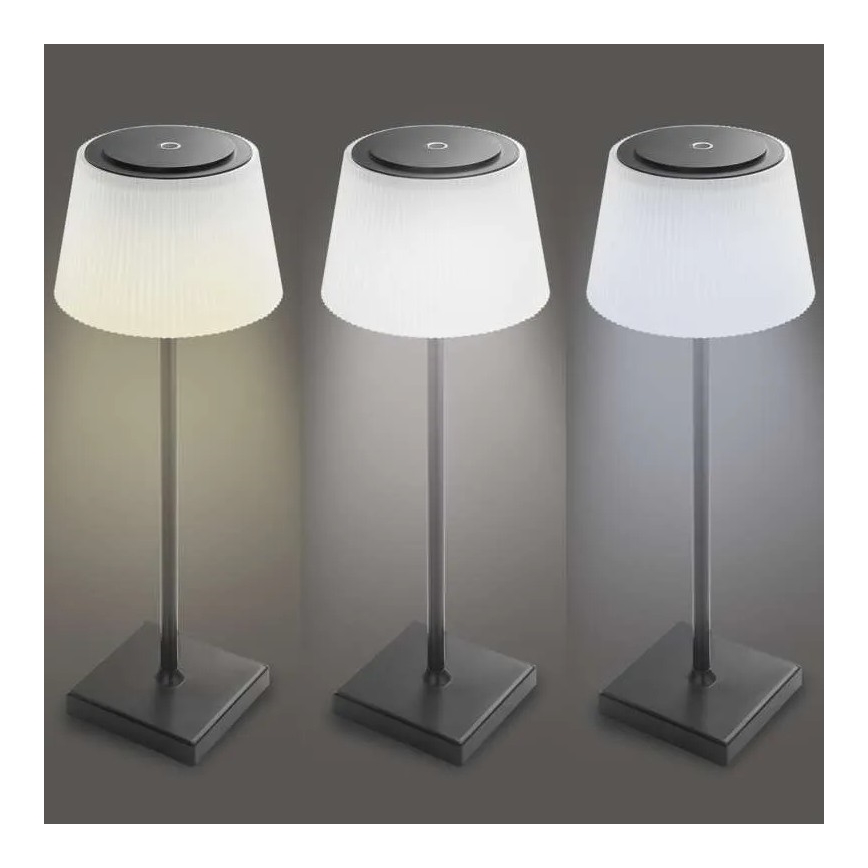 LED Димируем rechargeable лампа KATIE LED/4W/10V 1800mAh IP44 CRI 90 черен