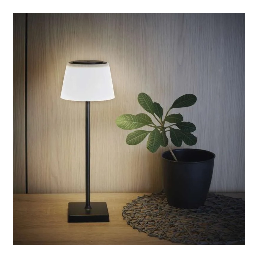 LED Регулируема презареждаема лампа KATIE LED/4W/10V 1800mAh IP44 CRI 90 черна