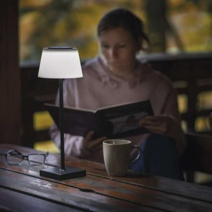 LED Регулируема презареждаема лампа KATIE LED/4W/10V 1800mAh IP44 CRI 90 черна