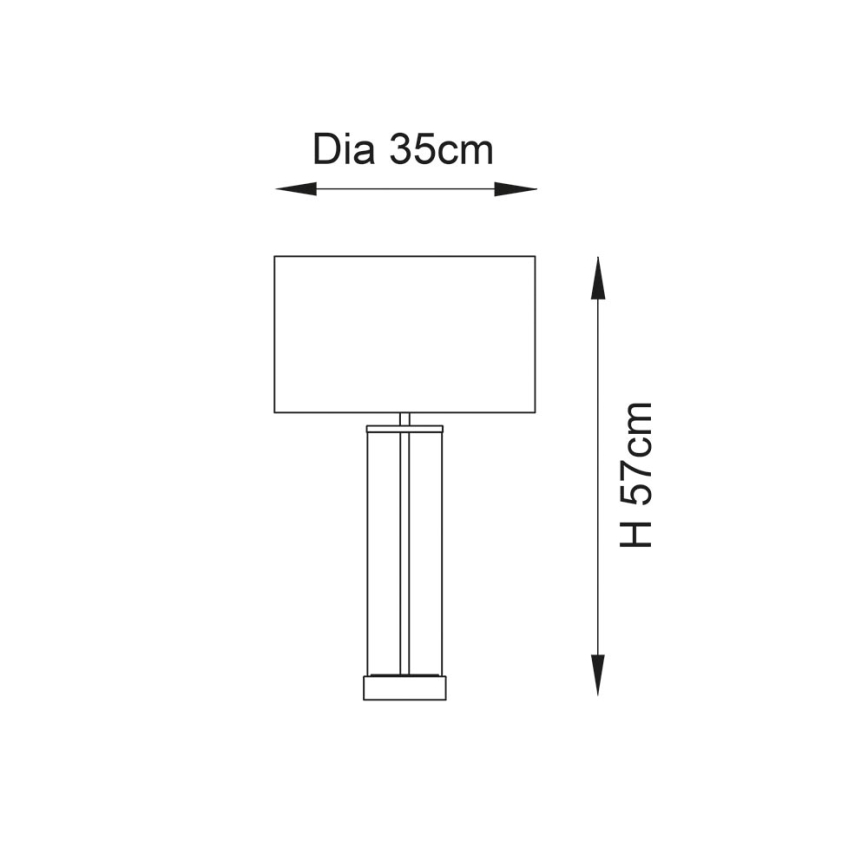 Endon 100440 - Димируема настолна лампа LESSINA 1xE27/10W/230V черна