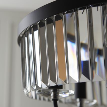 Endon 100711 - Полилей на верига CHESTERFIELD 6xE14/6W/230V pr. 55 cm черен