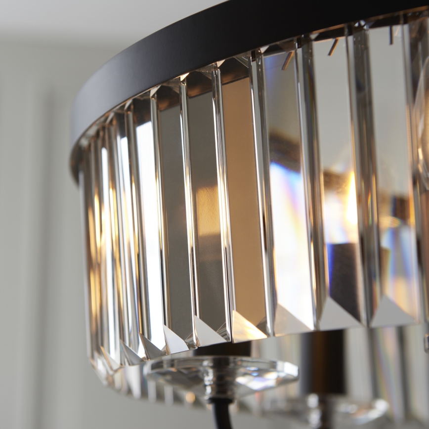 Endon 100711 - Полилей на верига CHESTERFIELD 6xE14/6W/230V pr. 55 cm черен