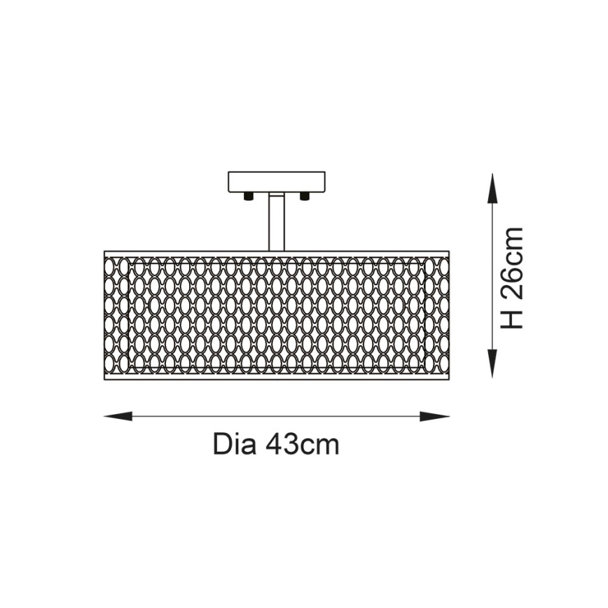 Endon 101568 - Полилей за повърхностен монтаж CORDERO 3xE27/10W/230V златист