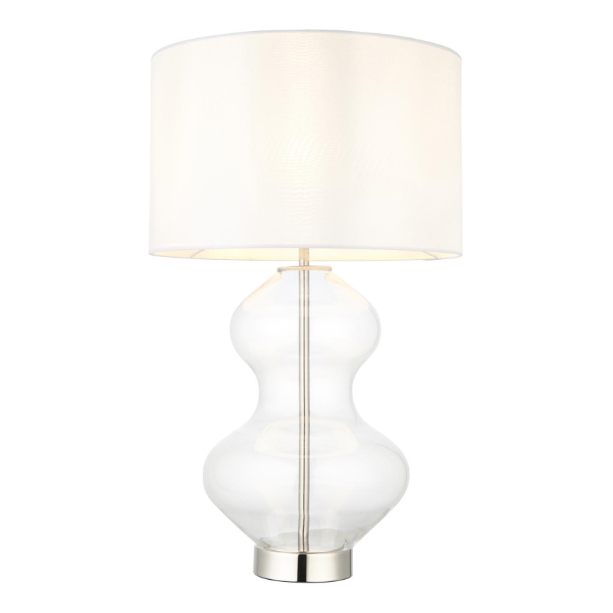 Endon 102676 - Димируема настолна лампа KELDA 1xE27/10W/230V бяла/матов хром