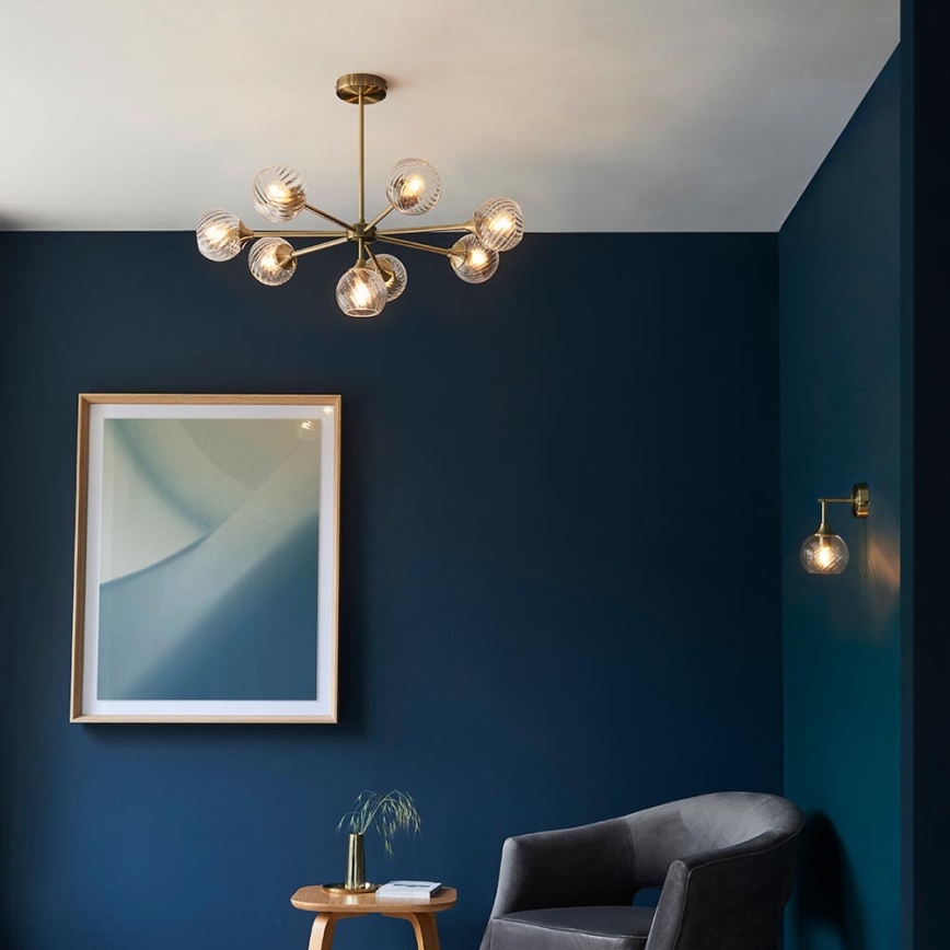 Endon 103173 - Аплик ALLEGRA 1xE14/7W/230V месинг/прозрачен