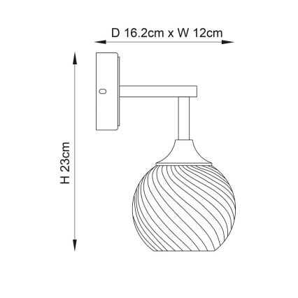Endon 103173 - Аплик ALLEGRA 1xE14/7W/230V месинг/прозрачен