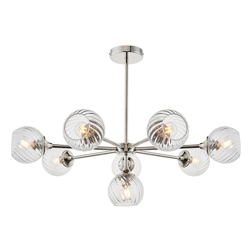 Endon 104051 - Полилей с прът ALLEGRA 8xE14/7W/230V лъскав хром