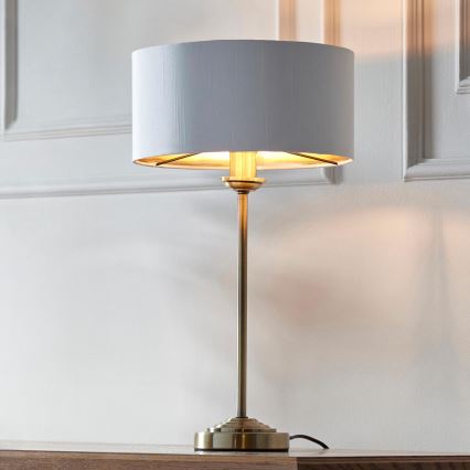 Endon 104054 - Настолна лампа HIGHCLERE 1xE14/7W/230V бял/месинг Ø 25 cm