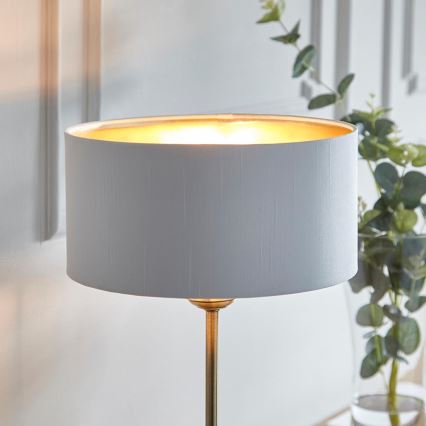 Endon 104054 - Настолна лампа HIGHCLERE 1xE14/7W/230V бял/месинг Ø 25 cm