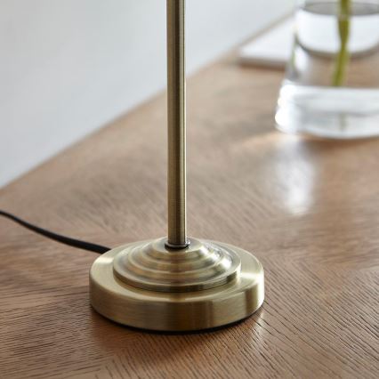 Endon 104054 - Настолна лампа HIGHCLERE 1xE14/7W/230V бял/месинг Ø 25 cm