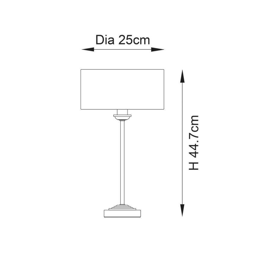 Endon 104054 - Настолна лампа HIGHCLERE 1xE14/7W/230V бял/месинг Ø 25 cm