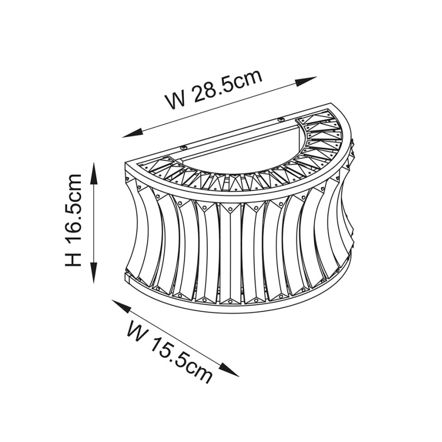 Endon 104529 - Аплик 2xE14/7W/230V лъскав хром
