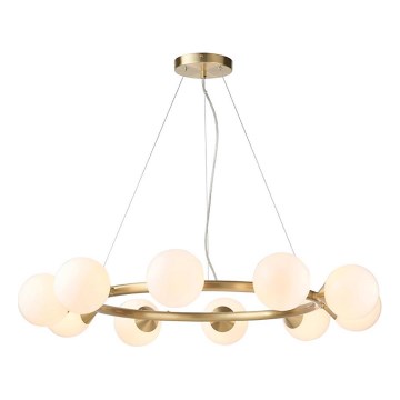 Endon 106008 - Полилей с кабелно окачване OTIS 10xG9/3W/230V златен