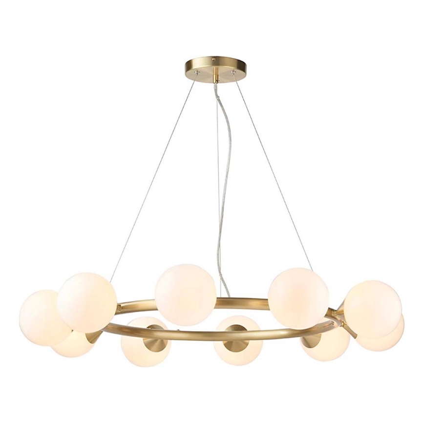 Endon 106008 - Полилей с кабелно окачване OTIS 10xG9/3W/230V златен