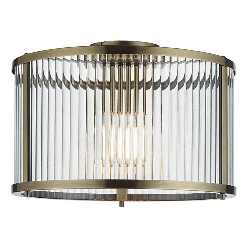 Endon 106265 - Таванно осветително тяло RIDGETON 1xE27/10W/230V, месинг