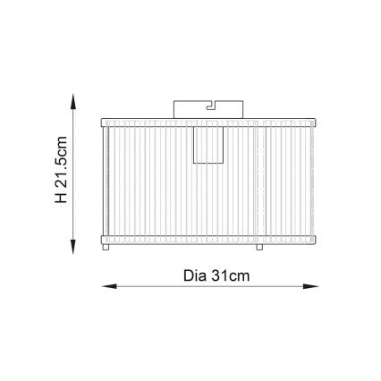 Endon 106265 - Таванно осветително тяло RIDGETON 1xE27/10W/230V, месинг